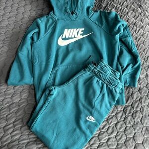 Nike Teal Hoodie and Sweatpants Set